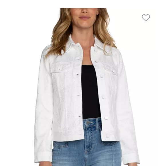 New Liverpool White Denim Blazer - Picture 1 of 10